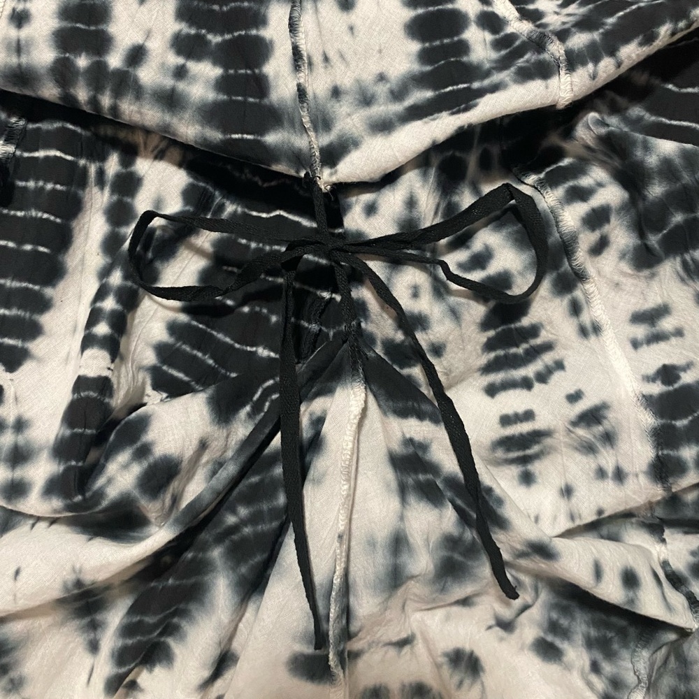Luna Luz Tie Dye Bubble Skirt SzS Ripple Parachute Art To Wear Flounce Lagenlook - Picture 5 of 10